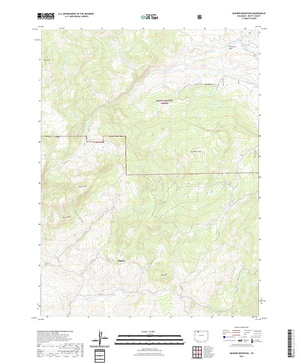 USGS Topographic Map – Quaker Mountain
