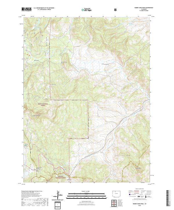 USGS Topographic Map – Rabbit Ears Peak