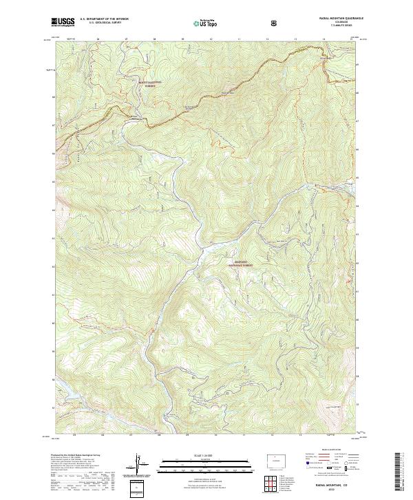 USGS Topographic Map – Radial Mountain