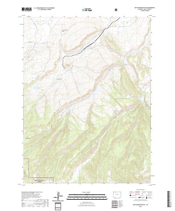 USGS Topographic Map – Rattlesnake Butte