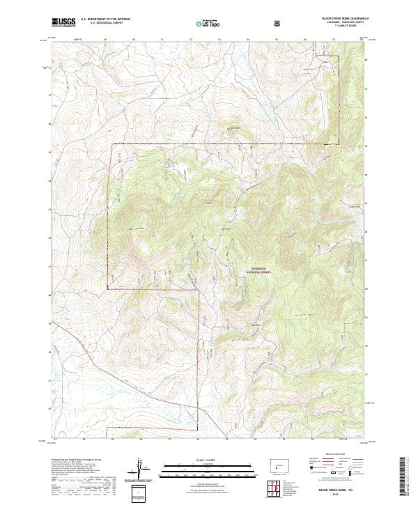USGS Topographic Map – Razor Creek Dome