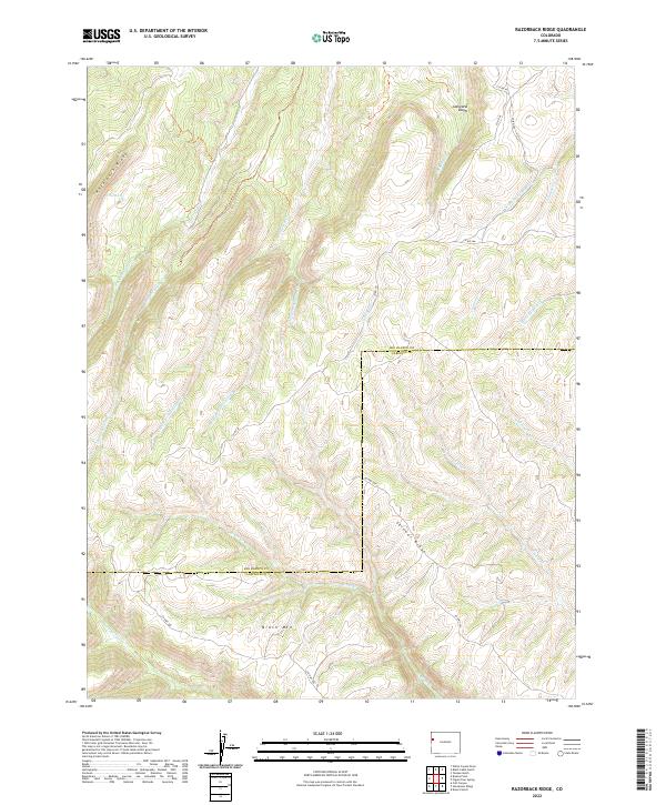 USGS Topographic Map – Razorback Ridge