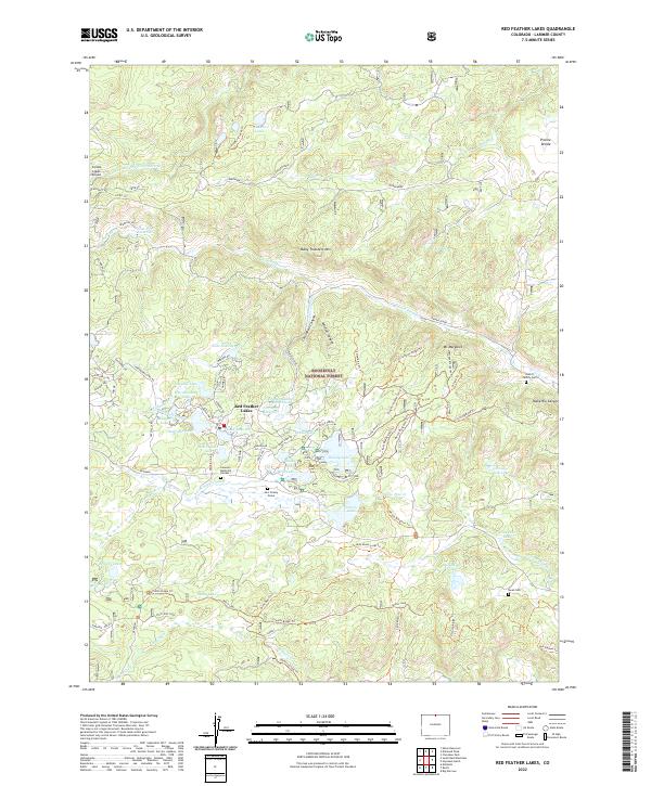 USGS Topographic Map – Red Feather Lakes
