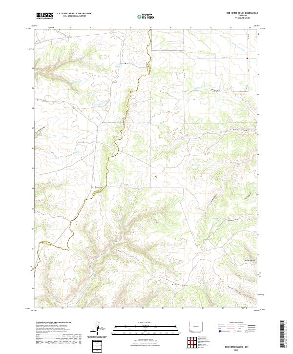 USGS Topographic Map – Red Horse Gulch
