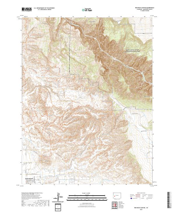 USGS Topographic Map – Red Rock Canyon