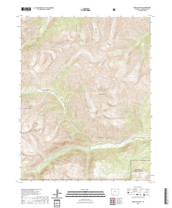 USGS Topographic Map – Redcloud Peak
