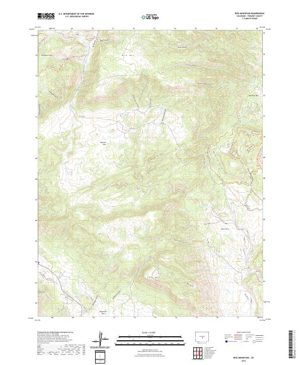 USGS Topographic Map – Rice Mountain
