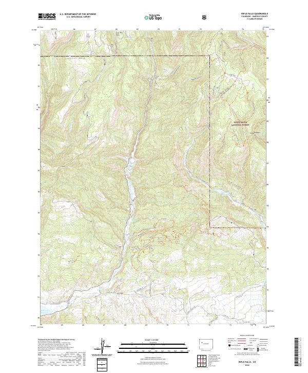 USGS Topographic Map – Rifle Falls