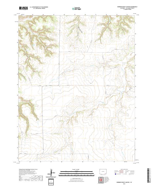 USGS Topographic Map – Robbers Roost Canyon