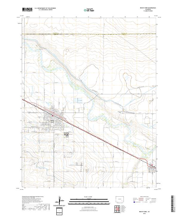USGS Topographic Map – Rocky Ford