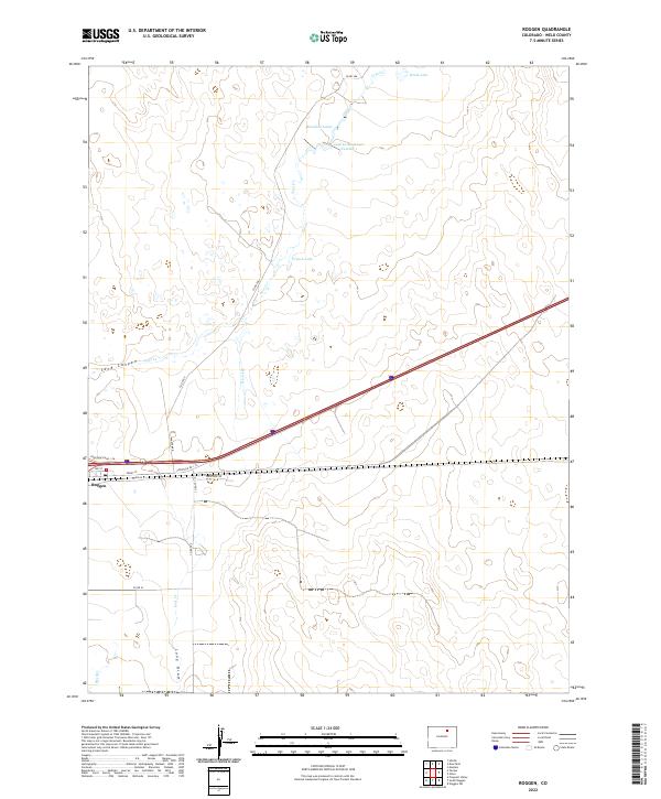 USGS Topographic Map – Roggen
