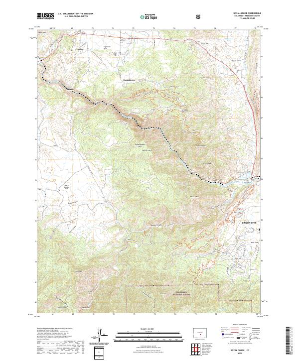 USGS Topographic Map – Royal Gorge