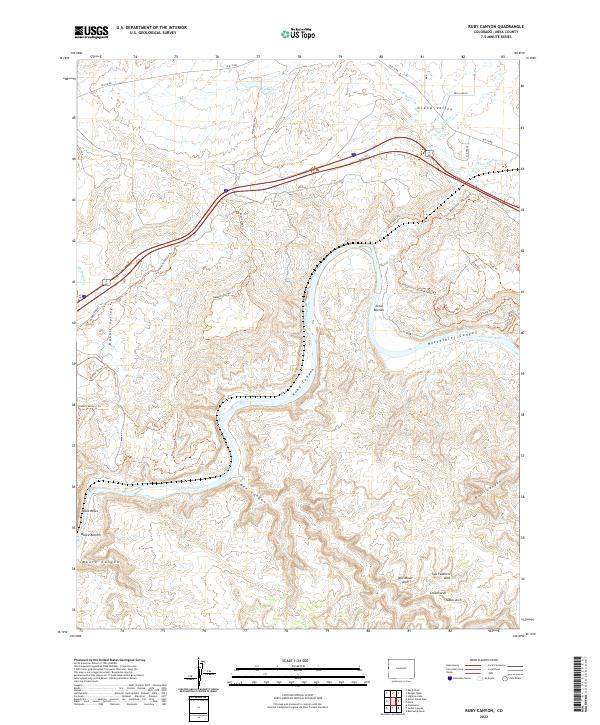 USGS Topographic Map – Ruby Canyon