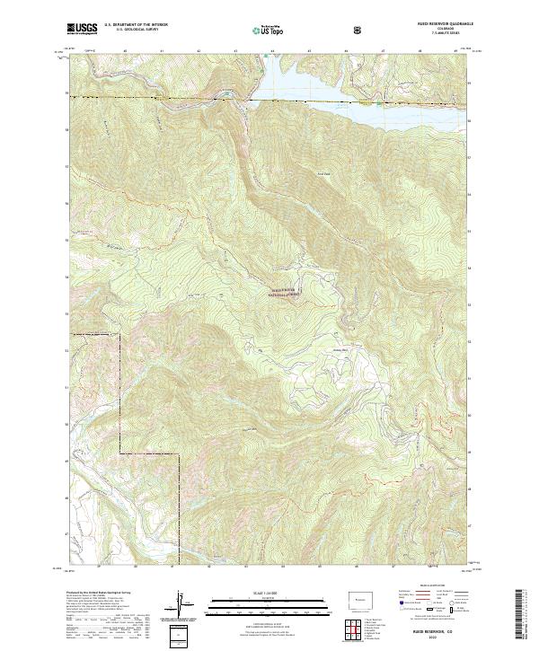 USGS Topographic Map – Ruedi Reservoir