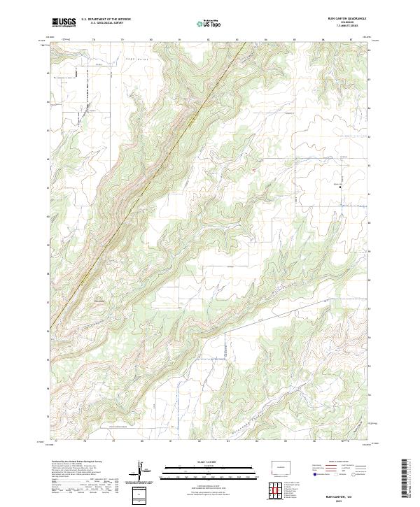 USGS Topographic Map – Ruin Canyon