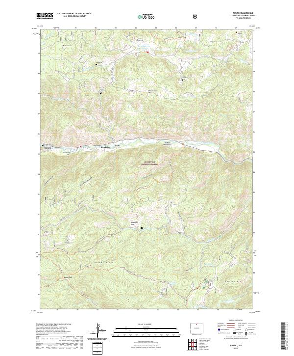 USGS Topographic Map – Rustic