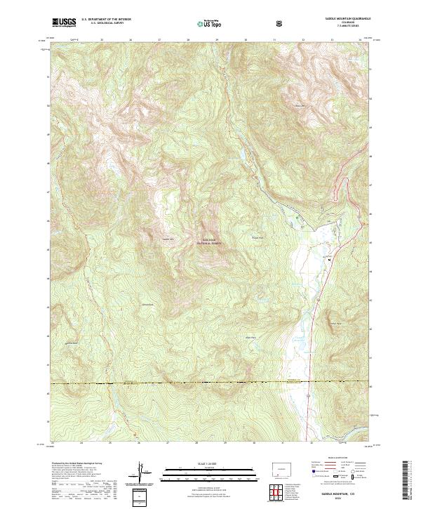 USGS Topographic Map – Saddle Mountain