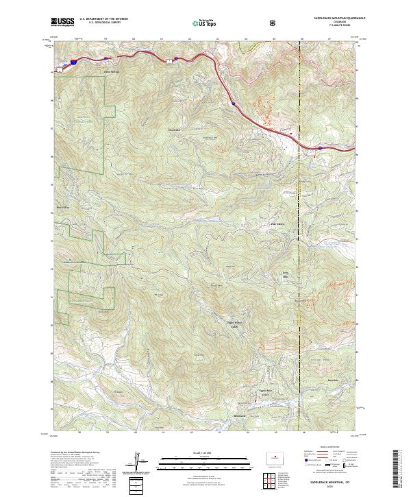 USGS Topographic Map – Saddleback Mountain