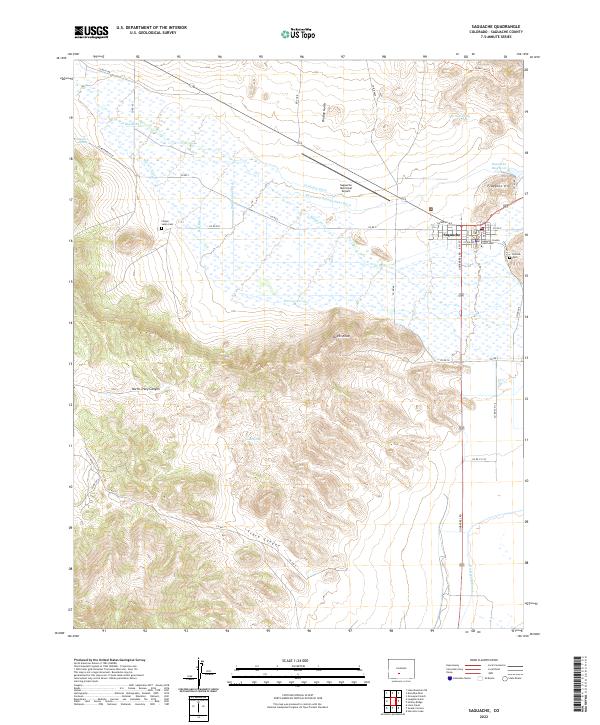 USGS Topographic Map – Saguache