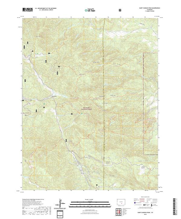 USGS Topographic Map – Saint Charles Peak