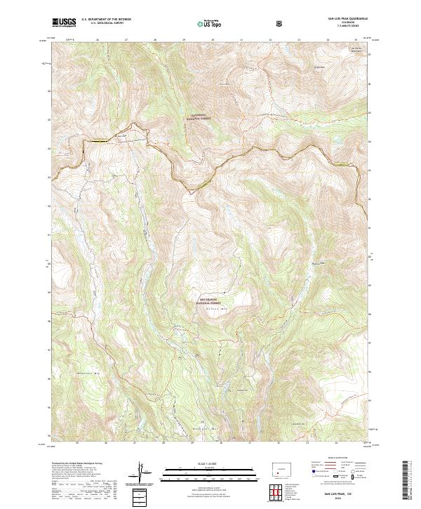 USGS Topographic Map – San Luis Peak