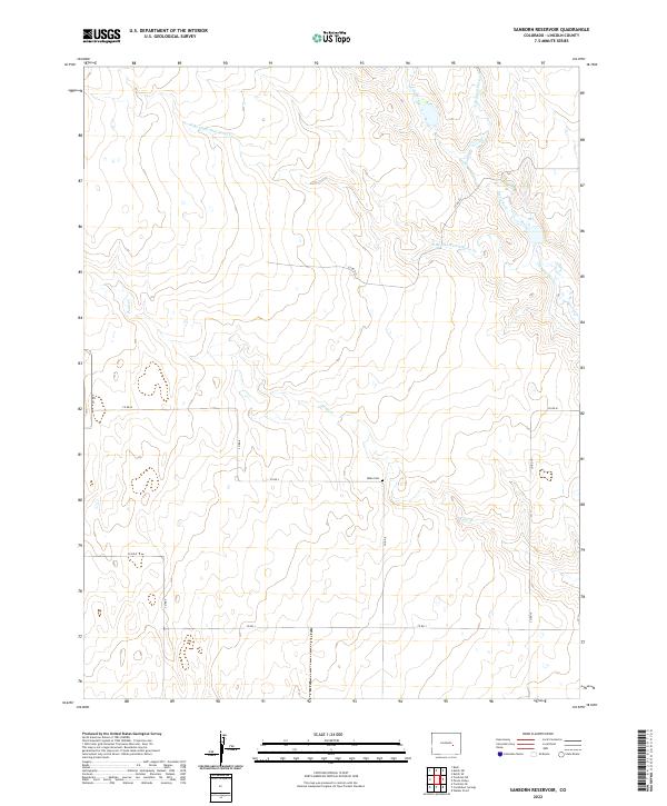 USGS Topographic Map – Sanborn Reservoir
