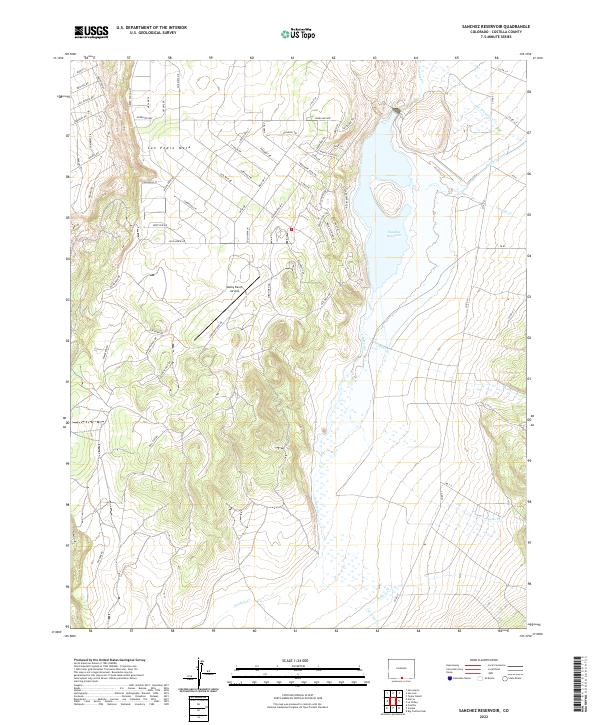 USGS Topographic Map – Sanchez Reservoir