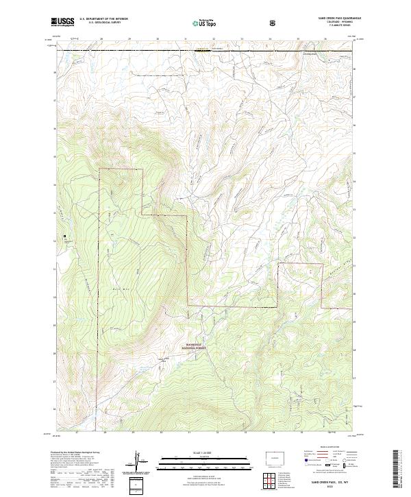 USGS Topographic Map – Sand Creek Pass