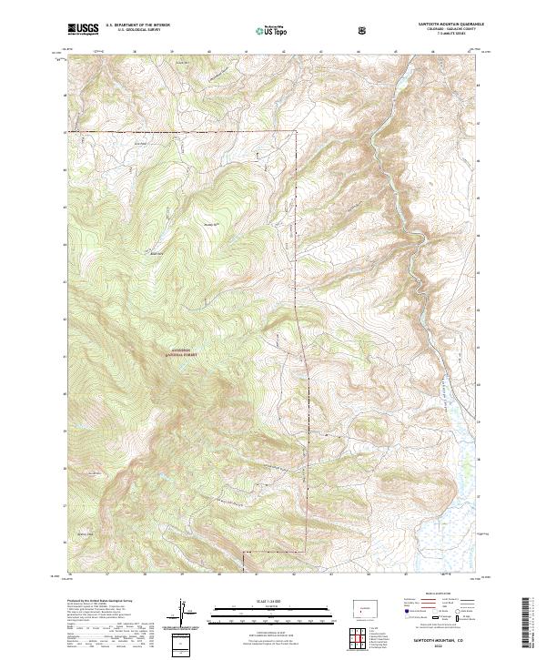 USGS Topographic Map – Sawtooth Mountain