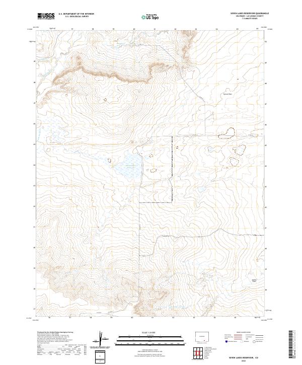 USGS Topographic Map – Seven Lakes Reservoir