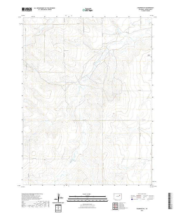 USGS Topographic Map – Shamrock SE