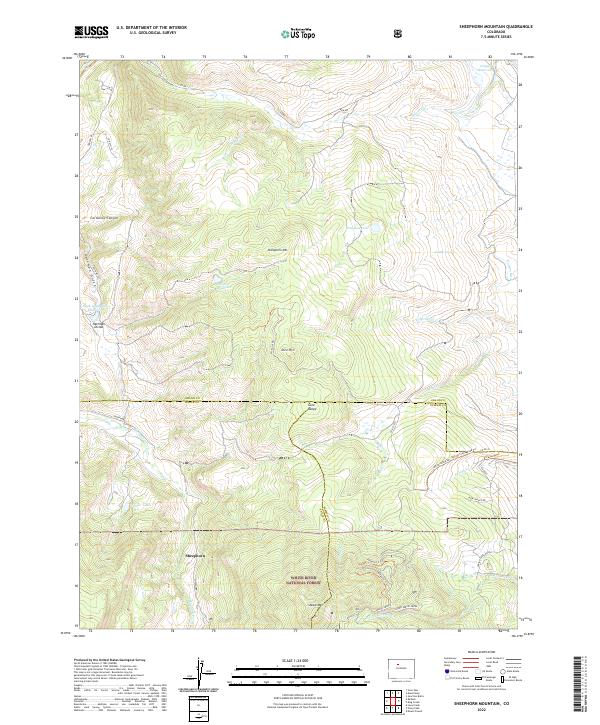 USGS Topographic Map – Sheephorn Mountain