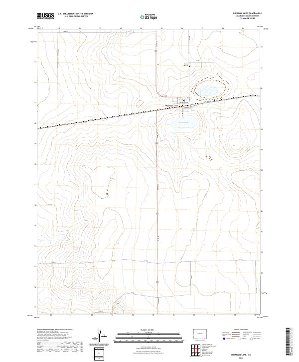 USGS Topographic Map – Sheridan Lake