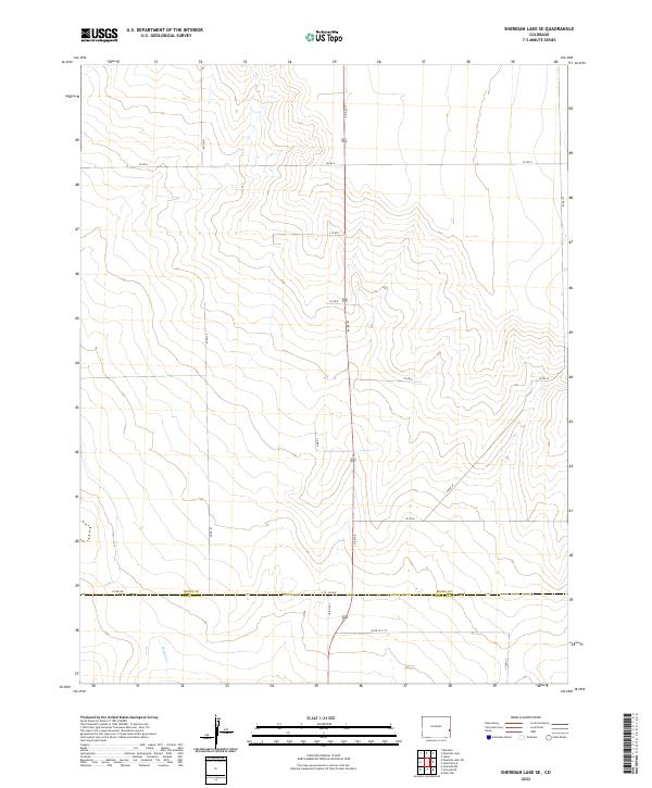 2022 Map of Sheridan Lake SE, 2022 Print