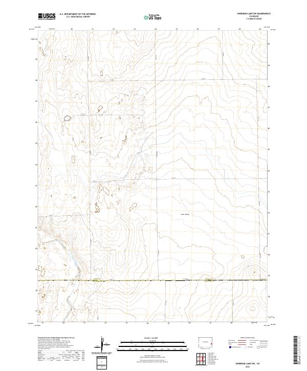 USGS Topographic Map – Sheridan Lake SW