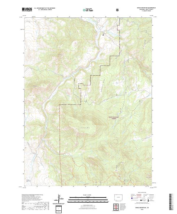 USGS Topographic Map – Shield Mountain