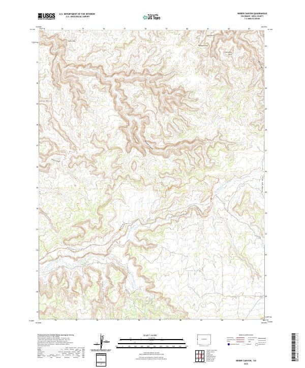 USGS Topographic Map – Sieber Canyon