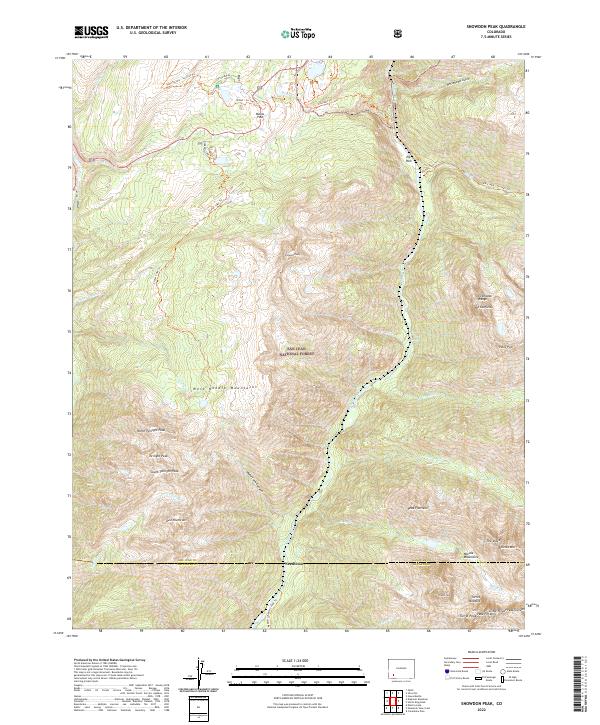 USGS Topographic Map – Snowdon Peak