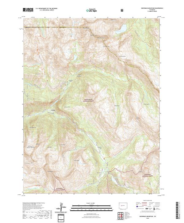 USGS Topographic Map – Snowmass Mountain