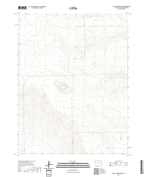 2022 Map of South Ladder Creek, 2022 Print