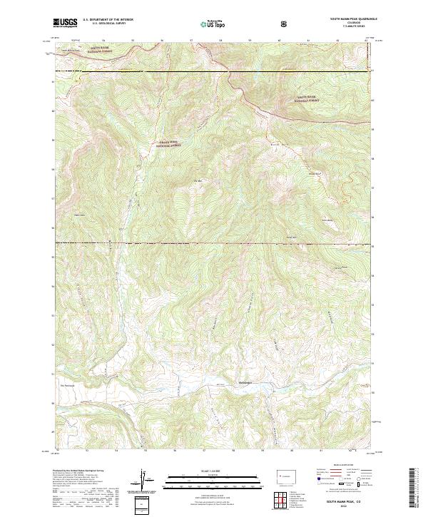 USGS Topographic Map – South Mamm Peak