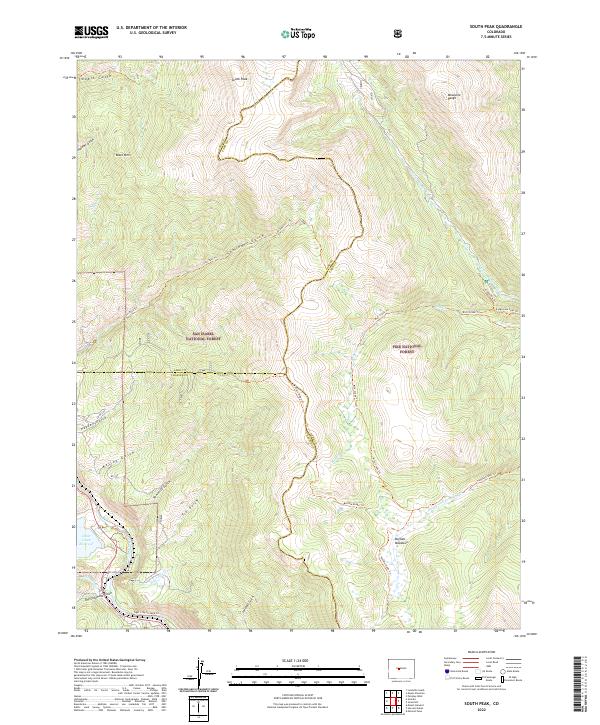 USGS Topographic Map – South Peak