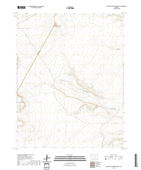 USGS Topographic Map – South Rattlesnake Butte
