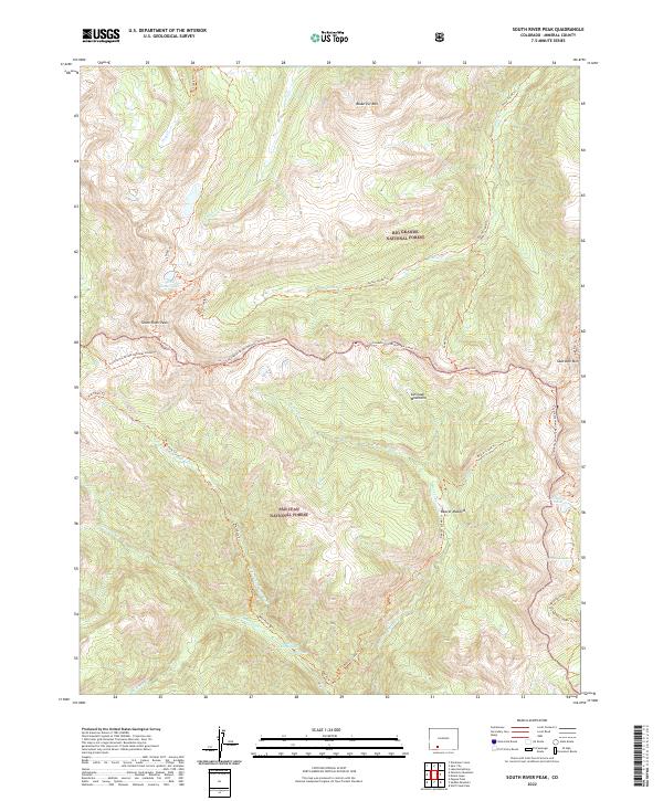 USGS Topographic Map – South River Peak
