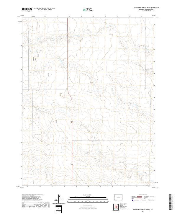 2022 Map of South of Cheyenne Wells, 2022 Print