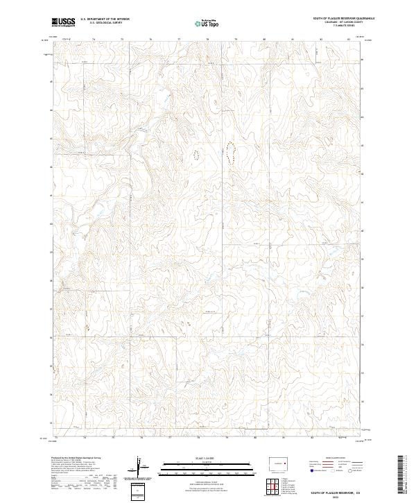 2022 Map of South of Flagler Reservoir, 2022 Print