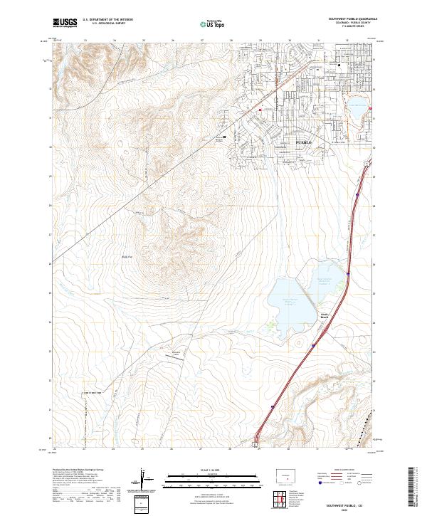 USGS Topographic Map – Southwest Pueblo