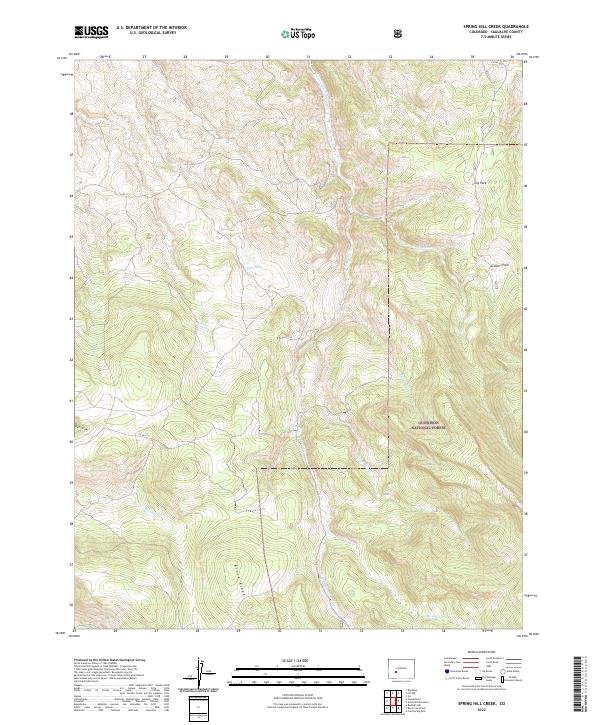 USGS Topographic Map – Spring Hill Creek