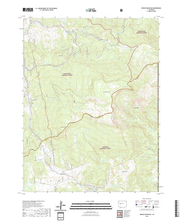 USGS Topographic Map – Spruce Mountain