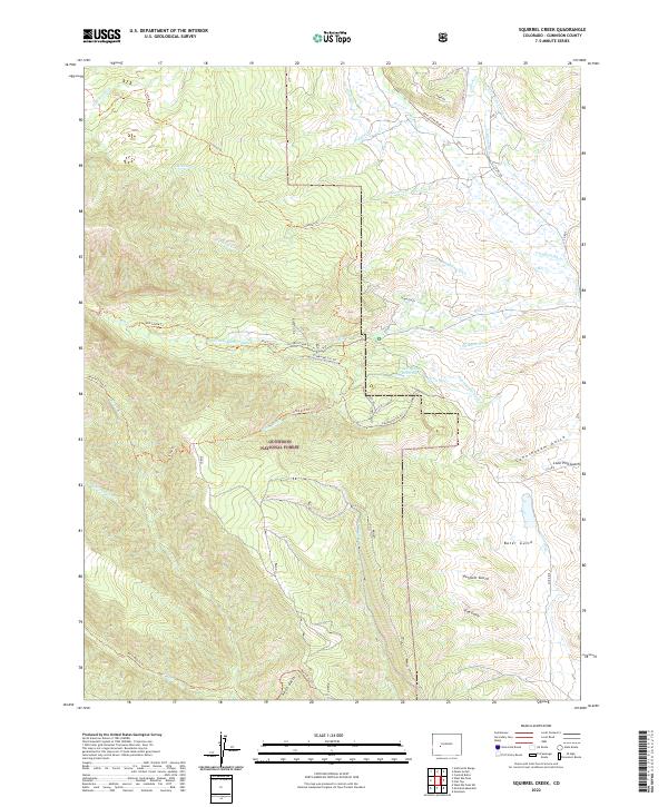 USGS Topographic Map – Squirrel Creek